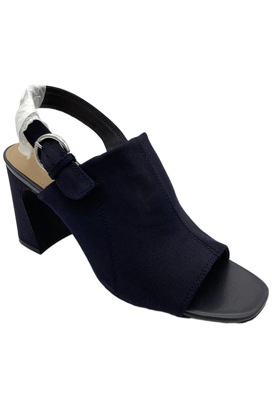 NYDJ Women's Lyssa Block Heel Sandals Denim Elastic - Medium